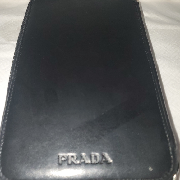 Prada Bags Prada Auth All Zipper Around Organizer Long Wallet 85x5x
